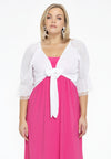 Shrug with lace VOILE - white - #2