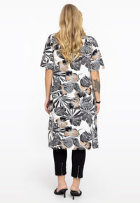 Dress A-line zip JARDIN - white - #3