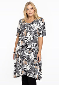 Dress A-line zip JARDIN - white - #2