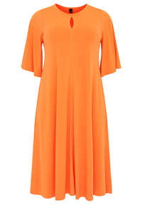Dress A-line circle sleeve DOLCE - orange - #4