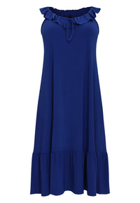 Sleeveless dress frill strap DOLCE - indigo - #4