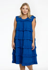 Dress long ruffles FLAME JERSEY - indigo - #2
