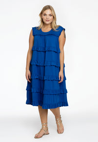 Dress long ruffles FLAME JERSEY - indigo - #1