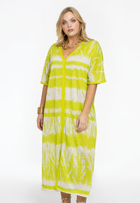 Dress wide slit MEADOW - green - #2