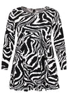 Tunic wide bottom ZEBRA - black - #4