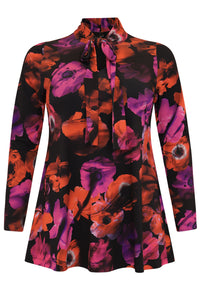 Tunic flare bow tie POPPY - black - #4