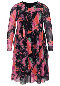 Dress with frills SCRATCH - black - #3