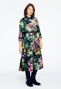 Dress ruffled ORCHIDEE - black - #1