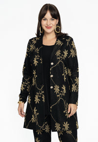 Blazer long LUREX FLOWER - black - #1