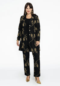 Trousers LUREX FLOWER - black - #1
