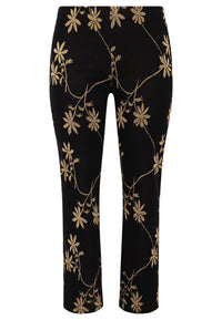 Trousers LUREX FLOWER - black - #4