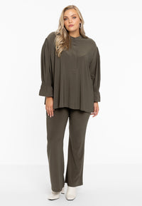 Tunic smocked cuff DOLCE - light green - #1