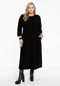 Dress cropsleeve princess DIAGONAL - black - #2