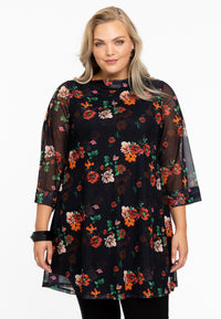 Tunic wide bottom BABY ROSE - black - #2