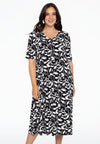 Dress front zipper LEAVES - black - #2
