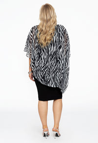 Tunic voile ZEBRA - black - #3
