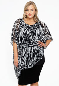 Tunic voile ZEBRA - black - #2