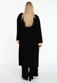 Cardigan Long Contrast Lines DOLCE - black - #3