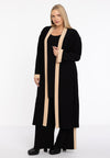 Cardigan Long Contrast Lines DOLCE - black - #1