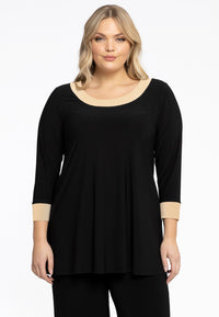 Tunic Flare Contrast Lines DOLCE - black - #2
