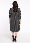 Dress Puff Sleeve STRIPES - black - #3