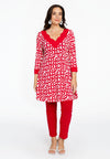 Tunic wide bottom PENELOPE - red - #1