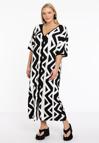 Dress wide slit NYA - black - #1