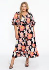 Dress buttoned HIBISCUS - black - #2