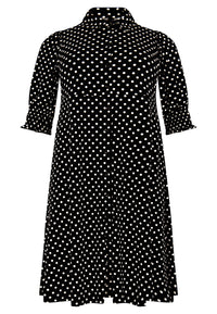 Dress buttoned DOTS - black - #4