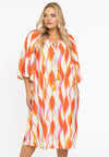 Dress gathered neckline AURELI - orange - #2