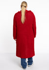 Cardigan teddy fringing - red - #3