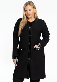 Cardigan buttons RIB - black - #1