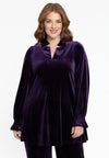 Tunic wide bottom VELOURS - purple