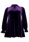 Tunic wide bottom VELOURS - purple - #4