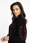 Dress long embroidered DOLCE - black - #5