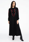 Dress long embroidered DOLCE - black - #2