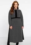 Dress zipper jaquard knit - Zwart