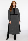 Dress zipper jaquard knit - Zwart