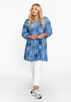 Tuniek wide bottom frayed - blauw