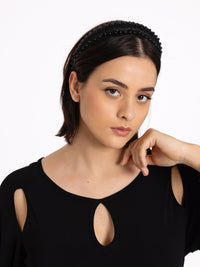 Headband pearls - black - #3