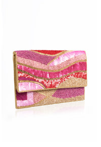 Clutch met roze en goud - #1