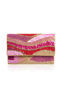 Clutch met roze en goud - #2