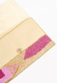 Clutch met roze en goudClutch Pink - pink - #3