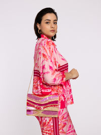 Clutch met roze en goudClutch Pink - pink - #7