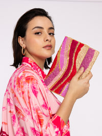 Clutch met roze en goudClutch Pink - pink - #8