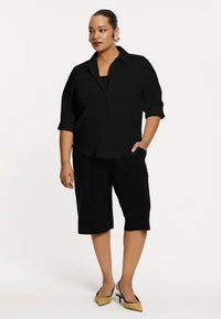 Blouse regular COTTON STRETCH - black - #2