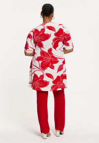 Tunic wide bottom LILY - red - #3