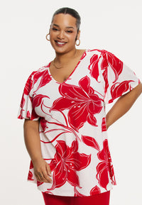 Top A-line LILY - red - #1