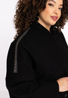 Coat with embellishments - black