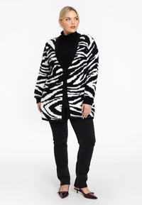 Long cardigan ZEBRA - black - #2